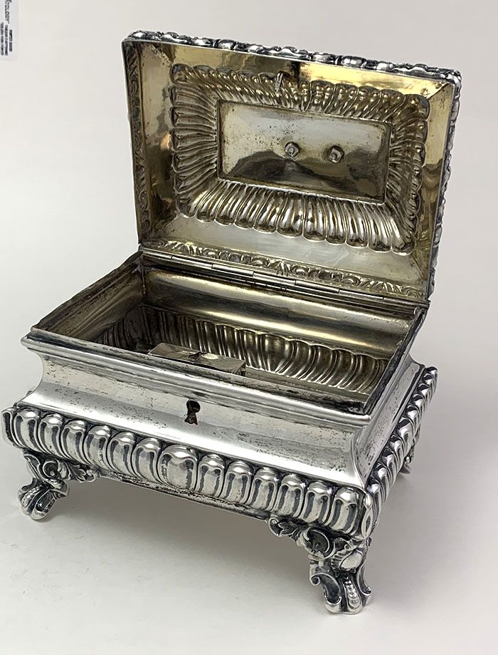 antique silver Austrian etrog box